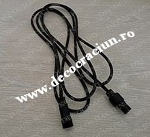 Cablu de prelungime negru 3m lungime pentru instalatii seria D