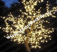 Copac cu leduri de exterior decor flori de cires inflorit lumina calda (2,5m - lumina calda)
