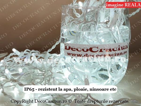 Turturi luminosi exterior IP65 gama profesionala franjuri leduri albe lumina rece